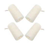 ARTSEWPLY 4pcs Loofah Bath Ball Bath Scrub Body Sponges for Shower Body Loofah Shower Washcloth Exfoliating Towel Sponge for Wash Cloth Pouf Beige