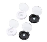 ARTSEWPLY 4Pcs Magnetic Eyeshadow Boxes Single Color Subpackaging Containers Makeup Organizer for Eyeshadow Blush Powder Compact Storage with White and Black Cases