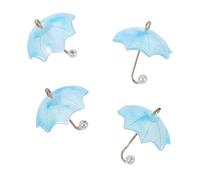 ARTSEWPLY 4pcs Mini Acrylic Umbrella DIY Earrings Accessories Bright Color Ear Pendants Creative Lady Ear Decorations for Jewelry Making and Party Wear