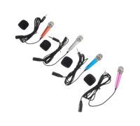 ARTSEWPLY 4Pcs Mini Portable Microphones for Phone Singing Home Karaoke No External Power Needed Sound Recording Compact Handheld Design Gift with Colors Rose Red Silver Gold