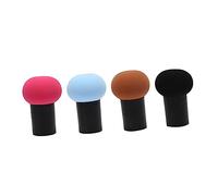 ARTSEWPLY 4pcs Mushroom Shaped Loose Powder Puff Portable Beauty Cosmetic Applicators for Precise Makeup Application Washable and Lightweight for Hard to Reach Areas