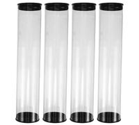 ARTSEWPLY 4Pcs Plastic Golf Ball Storage Tubes with Caps 22X4.5Cm Portable Golf Ball Holder Organizer Case for Collection and Preservation
