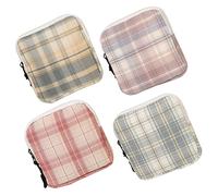 ARTSEWPLY 4pcs Portable Sanitary Napkin Storage Bag Cute Menstrual Pad Pouch Zipper Key Coin Pouch for Teen Girls and Women