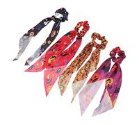 ARTSEWPLY 4pcs Pumpkin Skeleton Hair Circle Girl Halloween Scrunchies for Hair Ponytail Scrunchies Pumpkin Bands Tie Decorative Halloween Party Women Woman Soft Rubber Band