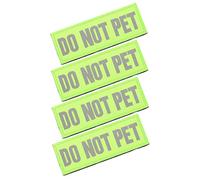 ARTSEWPLY 4Pcs Reflective Service Dog Harness Patches Do Not Harness Patches Comfortable Breathable Safety Tags for Night Walks