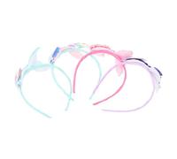 ARTSEWPLY 4Pcs Sequin Mermaid Hairbands Mermaid Headdresses for Boys and Glitter Hair Hoops for Halloween Costume Parties Carnivals and Photo Props