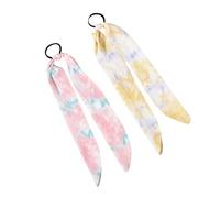 ARTSEWPLY 4pcs Tie-dye Mixed Color Hair Rope High Elastic Texture and Comfortable Cloth Material Chic Headdress Hair Bands for Girls and Female Friends Random Color