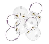 ARTSEWPLY 4PCS Transparent Cat Hair Keepsake Box Portable Pet Hair Memorial Pendant Keychain for Cat Owners Lasting Remembrance Versatile Display Emotional Commemoration