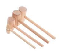 ARTSEWPLY 4pcs Wooden Seafood Hammer Mallet Natural Wood Shellfish Cracking Tools Multipurpose Crab Lobster Cake Mallets with Smooth Finish for Use