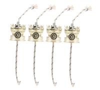 ARTSEWPLY 4pcs Zinc Alloy Oil Lamp Burner Replacement Parts with Wicks Vintage Kerosene Lamp Regulators for Repairing Broken Missing Burners for Home and Outdoor Use