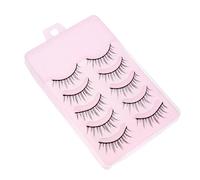 ARTSEWPLY 5 Pairs Girl False Lashes Natural Look Faux Eyelashes for Personal Professional Use Lightweight Reusable Strip Lash for Bigger Beautiful Eyes