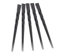 ARTSEWPLY 5 Pairs High-Temperature Resistant Threaded Alloy Japanese Cooking Chopsticks for Sushi and Hot Pot, Slanted Tip, Sturdy Metal Noodle Chopsticks for Asian Cuisine