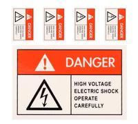 ARTSEWPLY 5 Pcs Electrical Hazard Warning Vinyl Labels 60x40mm Non-bend Safety Signs for Industrial Equipment and Workplace Compliance
