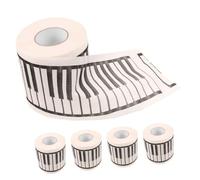 ARTSEWPLY 5 Rolls Piano Keyboard Printed Toilet Tissue Soft Absorbent Decorative Paper for Music Lovers Practical Artistic Bathroom Napkins