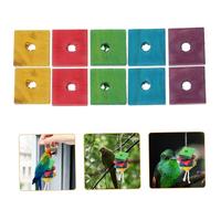ARTSEWPLY 50 Pieces DIY Parrot Wood Chip Mixed Colors Safe Chew Blocks for Cockatiels Parakeets and Small Birds Fun Bite Exercise and Skill Development