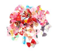 ARTSEWPLY 50Pcs Decorative Pet Bow Ties Cloth Bowknots for Dogs and Cats Adorable Hair Accessories for Daily Wear and Special Occasions Charming Grooming Supplies Random Color