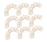 ARTSEWPLY 50pcs Fairy Windows Wooden Miniature Window Door Decoration Set Easy Installation and Unfinished Surface for Craft Projects and Home Featuring Unique Design and Rustic Charm
