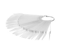 ARTSEWPLY 50pcs Fan Shaped Nail Tips Palette Nail Display Board Practice Tips for Gel Polish Training and Color Presentation