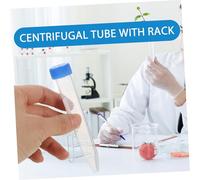 ARTSEWPLY 50pcs Laboratory Tubes with Screw Caps Clear Plastic Standing Test Tubes Graduated for Precise Sample Measurement and Storage in Experiments Random Color