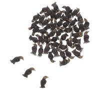 ARTSEWPLY 50pcs Mini Luminous Resin Black Crow Figurines Night Glow Fake Crows for Halloween Gothic Party Scene Decor Indoor Outdoor Garden Ornaments