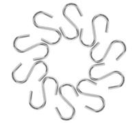 ARTSEWPLY 50pcs Mini S Hooks Small Metal Wire Connectors for Hanging Jewelry Tags Ornaments and DIY Crafts Iron Electroplated Polished Surface Multipurpose Tiny Hangers for Christmas
