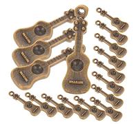 ARTSEWPLY 50Pcs Miniature Guitar Charms Lightweight Metal Guitar Pendants for Phone Case DIY Crafts Unique Necklace Ornaments for Creative Projects and Sharing with Friends