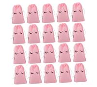 ARTSEWPLY 50pcs Pink Drawstring Makeup Bags 13x18cm Cosmetic Packaging Pouches Portable Lash Aftercare Storage for Travel and Beauty Accessories
