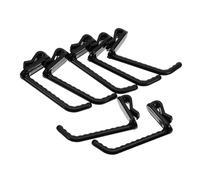 ARTSEWPLY 50pcs Plastic Grid Wall Display Hooks Utility Pegboard Hangers for Wire Shelving Home Organization Rooms Heavy-Duty Clip Design Black