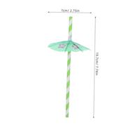 ARTSEWPLY 50pcs Tropical Hawaiian Umbrella Straws Heat Resistant Paper Parasol Cocktail Straws for Luau Beach Party Fun Summer Drink Accessories with Unique Tiki Design for Poolside and