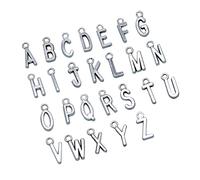 ARTSEWPLY 52pcs Vintage Style Alphabet Letter Pendants Set A Z Initial Charms for Jewelry Making Wedding Party Graduation Gifts with English Letters Each