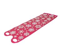 ARTSEWPLY 54 Inch Roll-up Flexible Snow Sled with Snowflake Pattern, Lightweight Plastic Winter Sled for Adults, Large 1370×460mm Snow Slider Mat for Outdoor Ski and Sledding