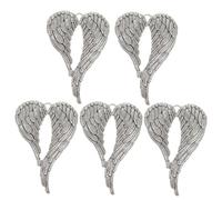 ARTSEWPLY 5pcs Alloy DIY Wing Pendants for Jewelry Making Vintage Silver Charms for Necklace Bracelet Earrings Keychain Crafting Smooth Edges Safe for Skin Creative Handmade Accessories