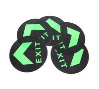 ARTSEWPLY 5pcs Dark Exit Sign Stickers Adhesive Floor Guide Decals Fire Safety Direction Indicators for Business and Home Evacuation
