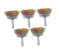 ARTSEWPLY 5pcs Durable Stainless Steel Wire Test Tube Brush Head for Electric Drill Polishing and Grinding Accessory for Metal Surface Cleaning Rust Removal Burrs Stripping and Dusting
