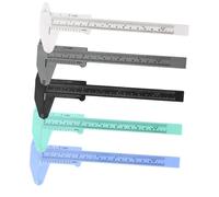 ARTSEWPLY 5pcs Eyebrow Measuring Ruler Plastic Caliper 0-150mm Double Scale Portable Facial Measuring Tool for Tattoo Artists and Microblading Use