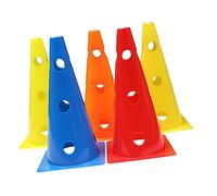 ARTSEWPLY 5Pcs Flexible Training Cones for Football Soccer Hollow Out Marker Cones with Ultra Stable Base Vibrant Colors for Agility Coordination Improvement for Outdoor Sports Training