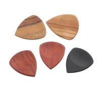 ARTSEWPLY 5pcs Natural Wood Guitar Thumb Picks Finger Plectrums for Acoustic Guitar Practice Professional Sturdy Design for Various Playing Styles