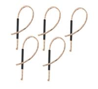 ARTSEWPLY 5Pcs Waxed Fire Starter Rope with Handles Natural Jute Camping Flame Ignition Cord for Hiking Fishing Outdoor Bbq and Survival Use