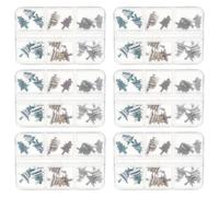 ARTSEWPLY 6 Boxes Resin Christmas Tree Nail Charms 18Pcs Flatback 3D Christmas Nail Decorations Holiday Manicure Art Supplies Salon Embellishments