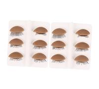 ARTSEWPLY 6 Pairs Removable Silicone Eyelids for Mannequin Head Realistic Makeup Practice Kit for Eyelash Extensions Flexible and Easy to Clean for Beginners and Professionals
