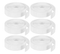 ARTSEWPLY 6 Rolls 4X1.2Cm Mini Thermal Printer Sticker Label Rolls Self-Adhesive Rectangular Price Tags Portable Matte White Label Paper for Office Shipping and Packaging