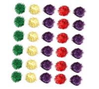 ARTSEWPLY 60pcs Cat Glitter Balls Kitten Interactive Playthings Crinkle Balls for Indoor Pet Fun and Boredom Relief