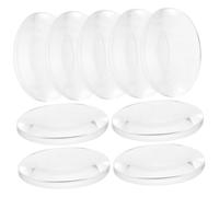 ARTSEWPLY 60pcs Double Convex Optical Lenses Acrylic Physics Experiment Science Teaching Supplies Clear Transparent Biconvex Lenses for School DIY Projects