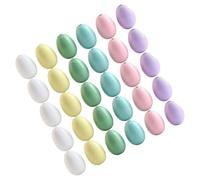 ARTSEWPLY 60pcs Mixed Color Egg Shape Wood Beads DIY Garland Making Wooden Easter Egg Beads for Crafts Jewelry Making and Macrame Tassel Accessories Random Color