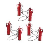 ARTSEWPLY 6pcs Alloy Keyring Class and Holder Firemen Theme Party Favors Mini Fire Extinguisher - Fighter First Decorative Keychain Alert Firefighting Extinguisher Keychain Red Zinc Alloy