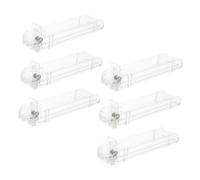 ARTSEWPLY 6pcs Automatic Cigarette Box Pusher Transparent Display Stand Rack Spring-Loaded Organizer for Retail Store Shelves Space-Saving Layout