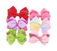 ARTSEWPLY 6pcs Bow Hair Clips Large Bowknot Barrettes for Teens Lightweight Comfortable Accessories for Birthday Holiday Outfits