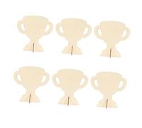 ARTSEWPLY 6Pcs DIY Handcraft Trophy Wooden Craft for Boys Sturdy Lightweight for Creative Play and Intellectual Development
