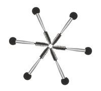 ARTSEWPLY 6pcs Dual Head Eyebrow and Mascara Sponge Makeup Brush Set Black Silver Handle for Women, Liquid Foundation Applicator Makeup Tools for Eyelash and Eyebrow Precision