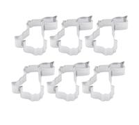 ARTSEWPLY 6pcs Easter Bunny Cookie Cutters Set, Rabbit Shape Baking Molds for DIY Festival Treats and Fruit, Kitchen Baking Tool for Holiday Desserts Assorted Style